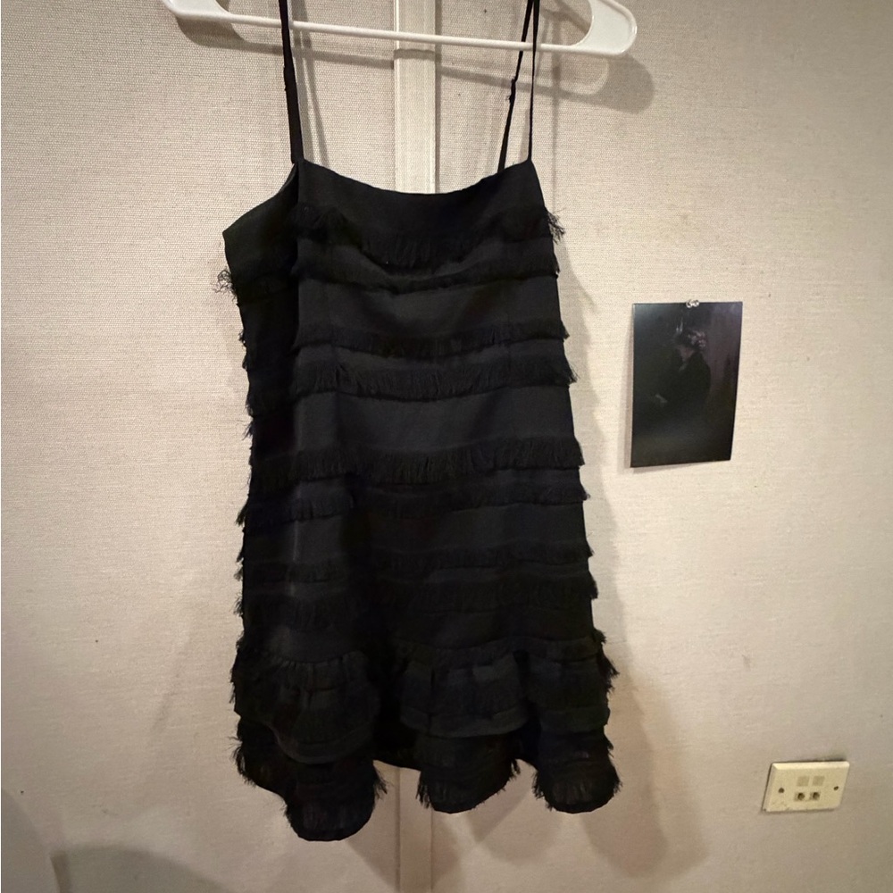 Princess Polly Black Fringe Dress